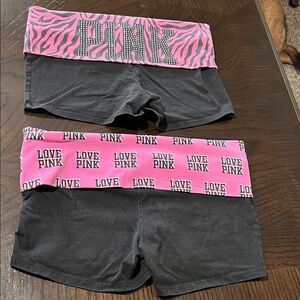 PINK Victoria's Secret Zebra and Logo Shorts